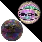 PSYCHE basketball balls Glow In The Dark Luminous leather ball basketballs