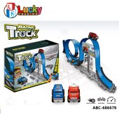 Lucky Toys STEM Educational Magnetic Toys Inertial Car Toy Assemble Magnetic Track Car for Kids