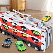 Hot Sale Big Size Transport plastic truck toy Car Catapult Storage Car With Alloy toy truck Foldable transform-er car toy