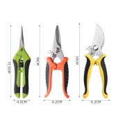 3 Pack Garden Pruning Shears, Stainless Steel Gardening Scissors Garden Clippers, Pruning Snips for Gardening Garden Tools