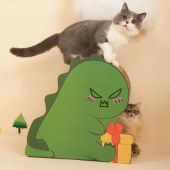 Dinosaur-shaped Cat Scratching Board with Play and Rest Features