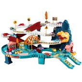 Multilayer Diy Assembly Dinosaur Winding Road Car Parking Lot Traffic Signal Game Educational Learning Toys