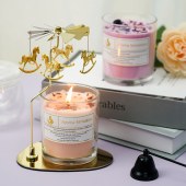 Crystal Stone Soybean Colored Wax Scented Candle Clear Glass Cup Gift Candle