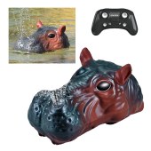 Infrared RC Realistic Hippopotamus Toy with Water Spray & Sound Effects Dual Propellers Waterproof