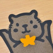 New Arrival Capybara Shape Cat Scratcher Vertical Scratching Board for Cats Kittens Cardboard Wall Mounted Scratch Board