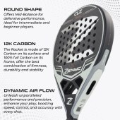AMA SPORT P43 Diamond Paddle Shovel Racquet 12K Carbon Fiber Head Quality Padel Racket