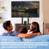 S30 Max 4K Mini Portable Projector Android 10 2GB+16GB Theater Beamer For Home Theater