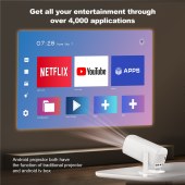 Portable Mini Pocket P30 Projector with Wifi & BT Android Home Theater led Outdoor Smart Projector Manufactur Protector