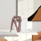 Living room decoration kneeling abstract people ornaments ceramic home decor for other home decor