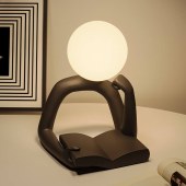 2024 new Modern Art Sculpture Abstract Thinker Reading Statue White Lamp Figurines for Home Living Room Decor