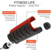 Speed Jump PVC Handles Heavy Long Handle Weighted Weight Bearing Jump Rope Skipping Rope
