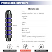 Speed Jump PVC Handles Heavy Long Handle Weighted Weight Bearing Jump Rope Skipping Rope