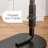 Oval Snack C Shaped End Table, Side Table Sofa Coffee Table Slide Under Night Stands for Bedrooms for Tray