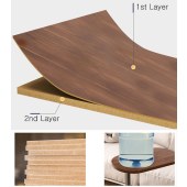 Oval Snack C Shaped End Table, Side Table Sofa Coffee Table Slide Under Night Stands for Bedrooms for Tray