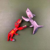 Dinosaur shark pecker retractable spring robotic hand clip creative decompression compulsion children's toys birthday gift
