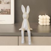 Home Decor Ceramic Crafts European Electroplated Rabbit Decoration Living Room Hotel Decoration Light Luxury art Crafts Gift