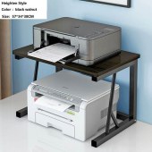 Desktop Printer Fax Book Heavy Duty Rack 2-Tier Wood Printer Stand Storage Desk Shelves for Home Office Organizer