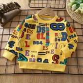 110-130cm/4-9Years Kids Yongs Round Neck Sweatshirt Pullover Daily Party Casual Tops, Kids Clothing Gift Comfortable Fit