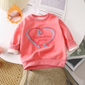 Toddler Yongs Fleece Round Neck Sweatshirt Pullover Autumn Daily Party Casual Tops, Kids Clothing Gift Comfortable Fit