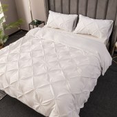 Handmade Queen Bedding Set Twisted Comforter Cover Pillow Shams Quilts Cover Stylish Could-like Duvet Cover Set