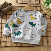 110-130cm/4-9Years Kids Yongs Round Neck Sweatshirt Pullover Daily Party Casual Tops, Kids Clothing Gift Comfortable Fit