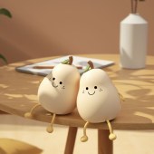 Pear Baby new creative cute night light silicone soft warm lighting baby room table usb rechargeable small night lamp for kids