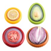 4pcs Silicone Material Fruit and Vegetable Preservation Box, Small and Cute Fruit Storage Containers for Fridge