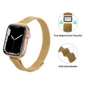 Apple Watch Band Compatible with Milanese Small Waist Design, Magnetic Stainless Steel Strap for Apple Watch