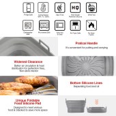 Reusable Baking Pan Air Fryer Silicone Liners Pot Rectangle Air Fryer Liner * 2