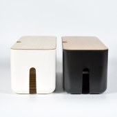 Cable Storage Box Power Strip Wire Case Anti Dust Charger Socket Organizer Desktop Network Line Storage Bin