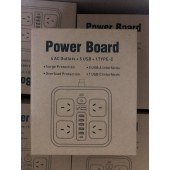 Power Strip with 4 Wide-Spaced Outlets, Multiple USB Ports, Portable Extension Cord with Overload Protection and Switch