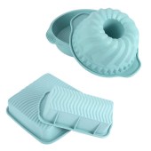 6pcs Silicone Baking Set - Non-Stick, Easy Release Cake Pans, Donut & Muffin Molds - Dishwasher Safe Kitchen Essentials for Home Parties, Bakeries, Food Trucks