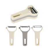 Spot model kitchen tools multi-purpose stainless steel peeler foldable 3 in 1 multi-function combination peeler knife