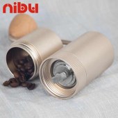 Portable Adjustable Setting Drip Coffee Grinder 15g Wood Hand Mill Conical Burr Manual Coffee Grinder
