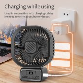 2024 New Oscillating Baby Stroller Fan, Large-Capacity 6-Inch Multi-Functional Octopus Fan for Desktop and Camping Use