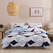 Patterned Bedding Set with Quilt Cover and Pillowcases