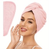 Three Pieces Drying Wraps for Women Wet Hair towel for All Style Large Hair Drying Towel with Button long hair Super Soft Fast Drying Turbans