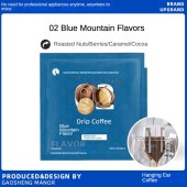 Blue Mountain Flavor Premium Drip Coffee Hand Brewed Filter Bags, Freshly Roasted and Ground Black Coffee 20 Cups