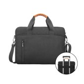 14/15.6 Inch Classic Briefcase Water-Resistant Computer Case Portable Office Carrying Bag With Shoulder Strap Trolley Bag