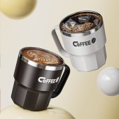 400ML 304 Stainless Steel/PP Mugs Portable Leak-Proof Handle Cup Water Tea Milk Coffee Cup Mugs