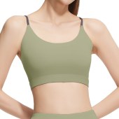Sports bra anti-shock breathable fan-shaped slim shoulder back support yoga running fitness short length