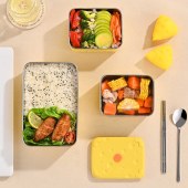 Portable 1200ML Bento Lunch Box Microwave 304 Stainless Steel Insulated Lunch Box For Household