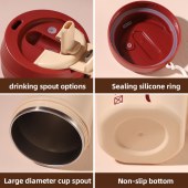 New Design Double Wall Stainless Steel Water Tumbler 2 in 1 Lid Drinking Coffee Mugs Insulated Coffee Cup 620/520ml