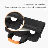 14/15.6 Inch Classic Briefcase Water-Resistant Computer Case Portable Office Carrying Bag With Shoulder Strap Trolley Bag
