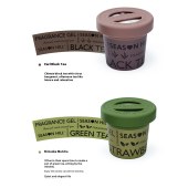 No Fire Aromatherapy Car Perfume Home Fragrance Purification Air Freshener in Gel Form Solid Ice Cream Fragrance Made of Paper