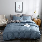 Solid Bed set Quilt Cover and Pillowcse set Covers Home  Colorful Stain Luxury Bedding Set