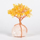 Crystal Base Wrapped Wire Crystal Tree Ornament – Amethyst Creative Tree Craft for Home and Office Desktop Decoration