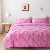 Handmade Queen Bedding Set Twisted Comforter Cover Pillow Shams Quilts Cover Stylish Could-like Duvet Cover Set