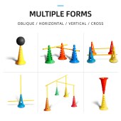 Plastic Soccer Mark Multifunctional Soccer Agility Cone Set Football Training Equipment Football Equipment
