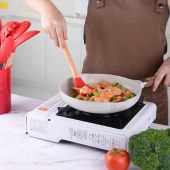 12pcs Silicone Kitchen Utensil Set with Wooden Handles - Heat Resistant, Non-Stick Cooking Tools Including Spatula & Soup Ladle